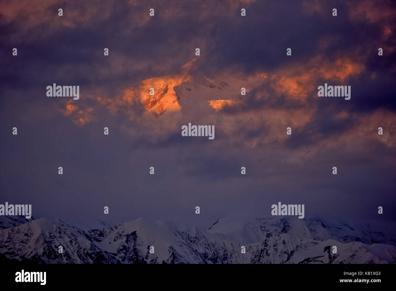 Amérique du Nord, les États-Unis, l'Alaska, Denali National Park, le mont Mckinley, le mont Denali, Alaska, Banque D'Images