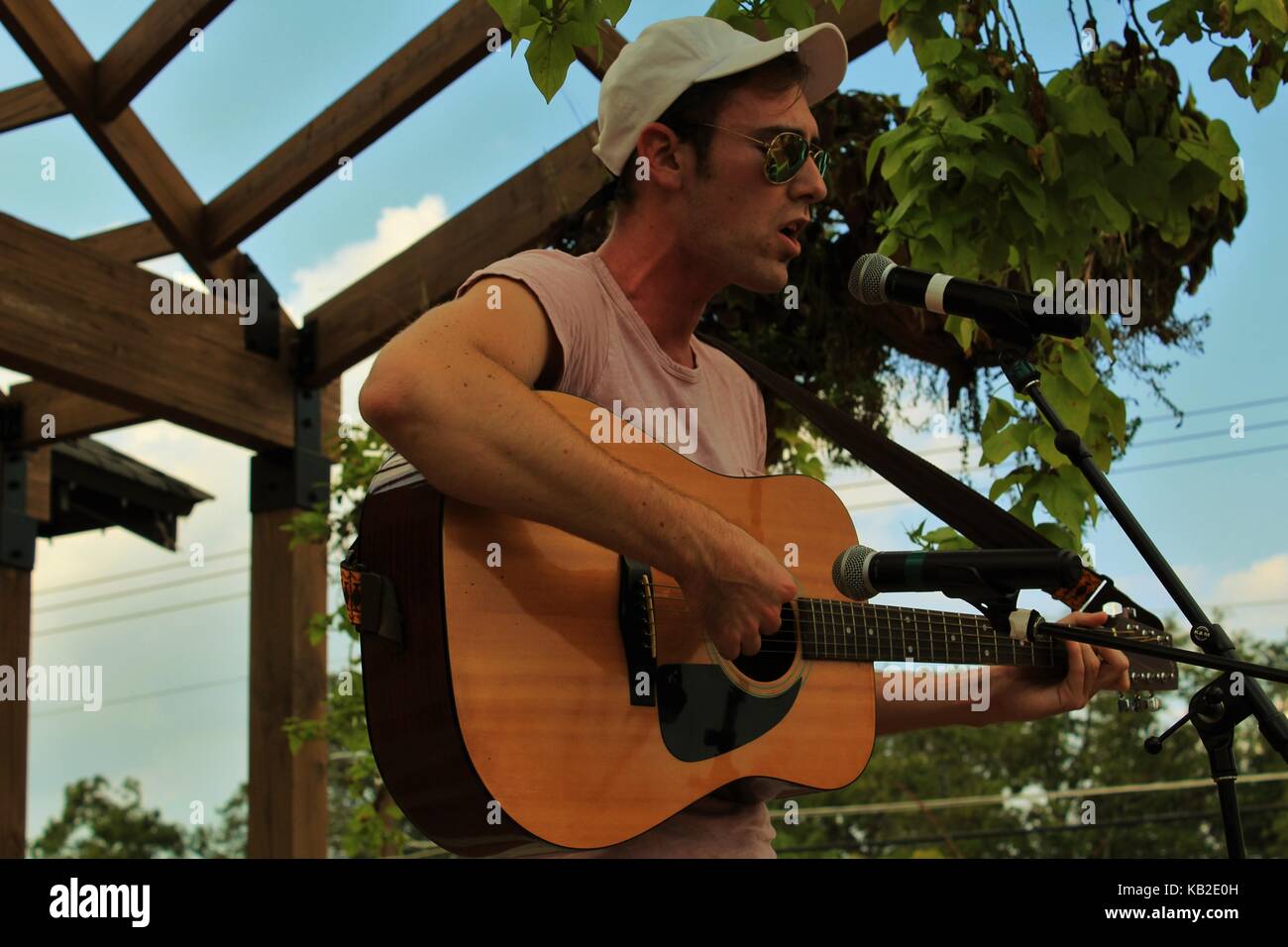 Guy le chant au festival de musique Banque D'Images