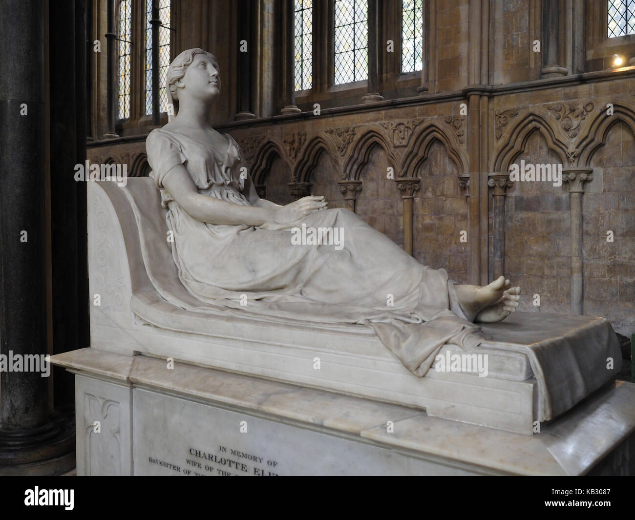 La cathédrale de Worcester worcestershire,interiors montrant des objets façonnés historiques et médiévaux effigies et le roi Jean d'angleterre Banque D'Images