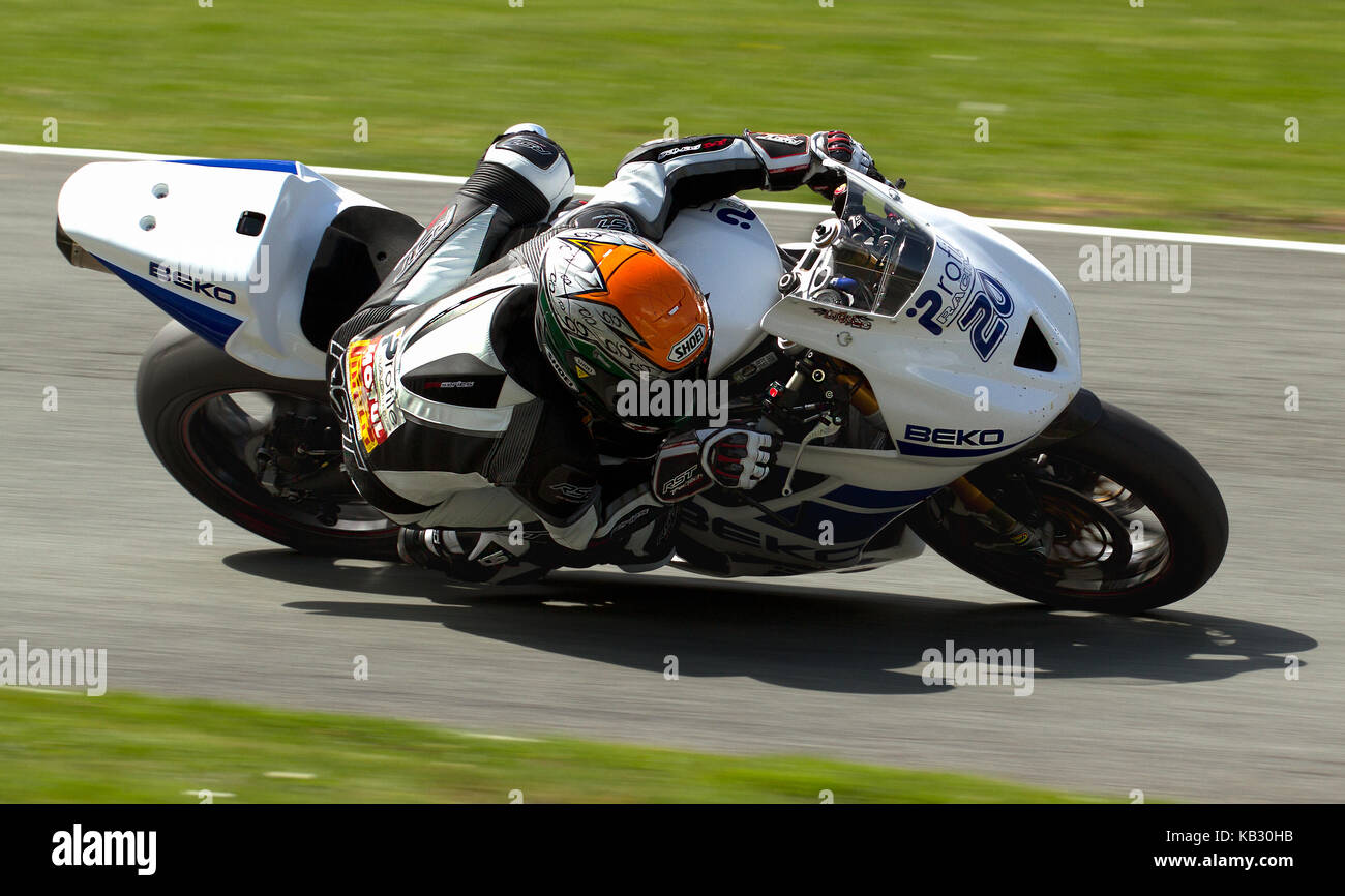 Coureurs de British Superbike Championship à Oulton Park, Angleterre, Royaume-Uni Banque D'Images