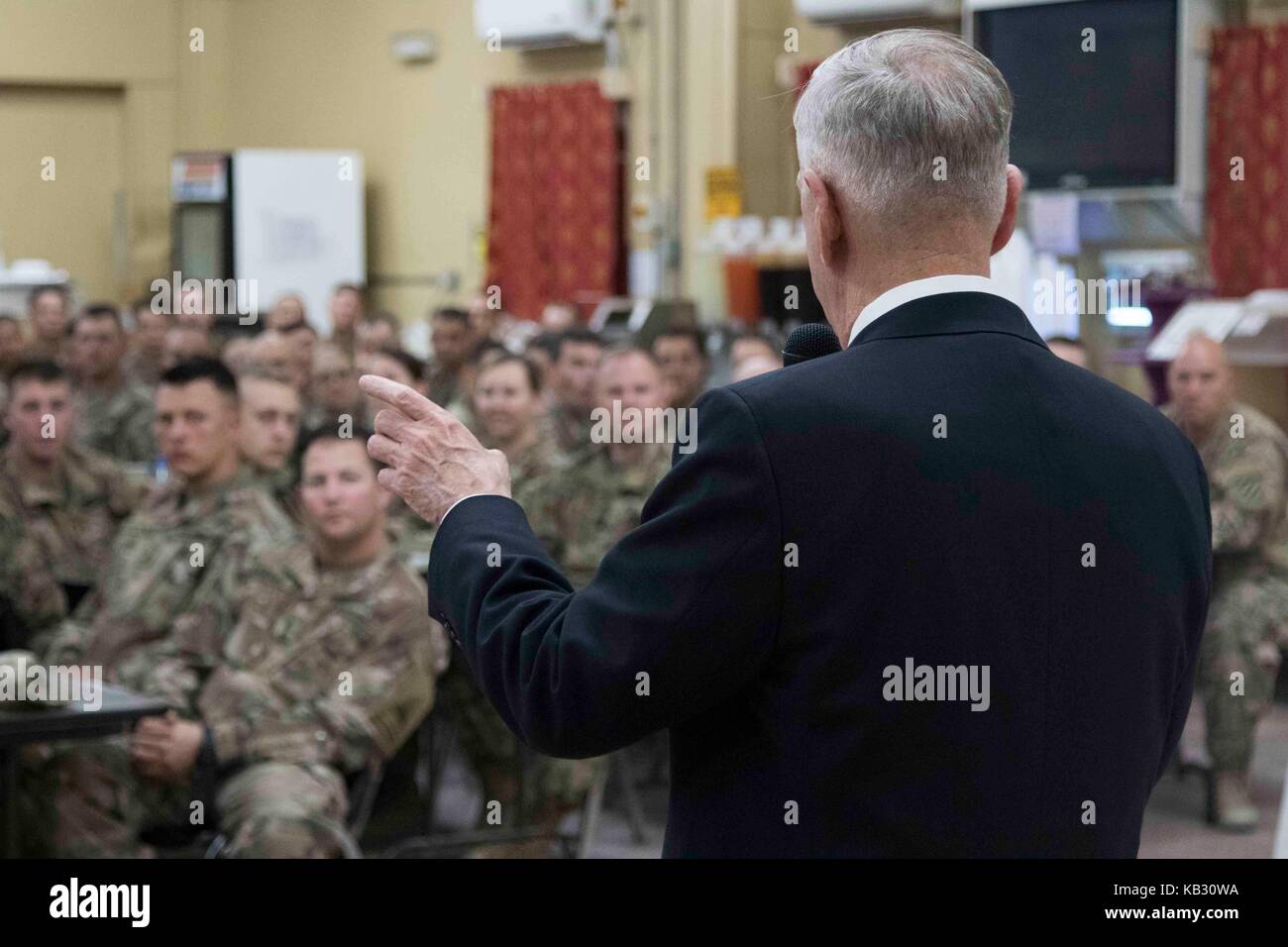 Le Secrétaire de la Défense James Mattis Afghanistan Visite Banque D'Images