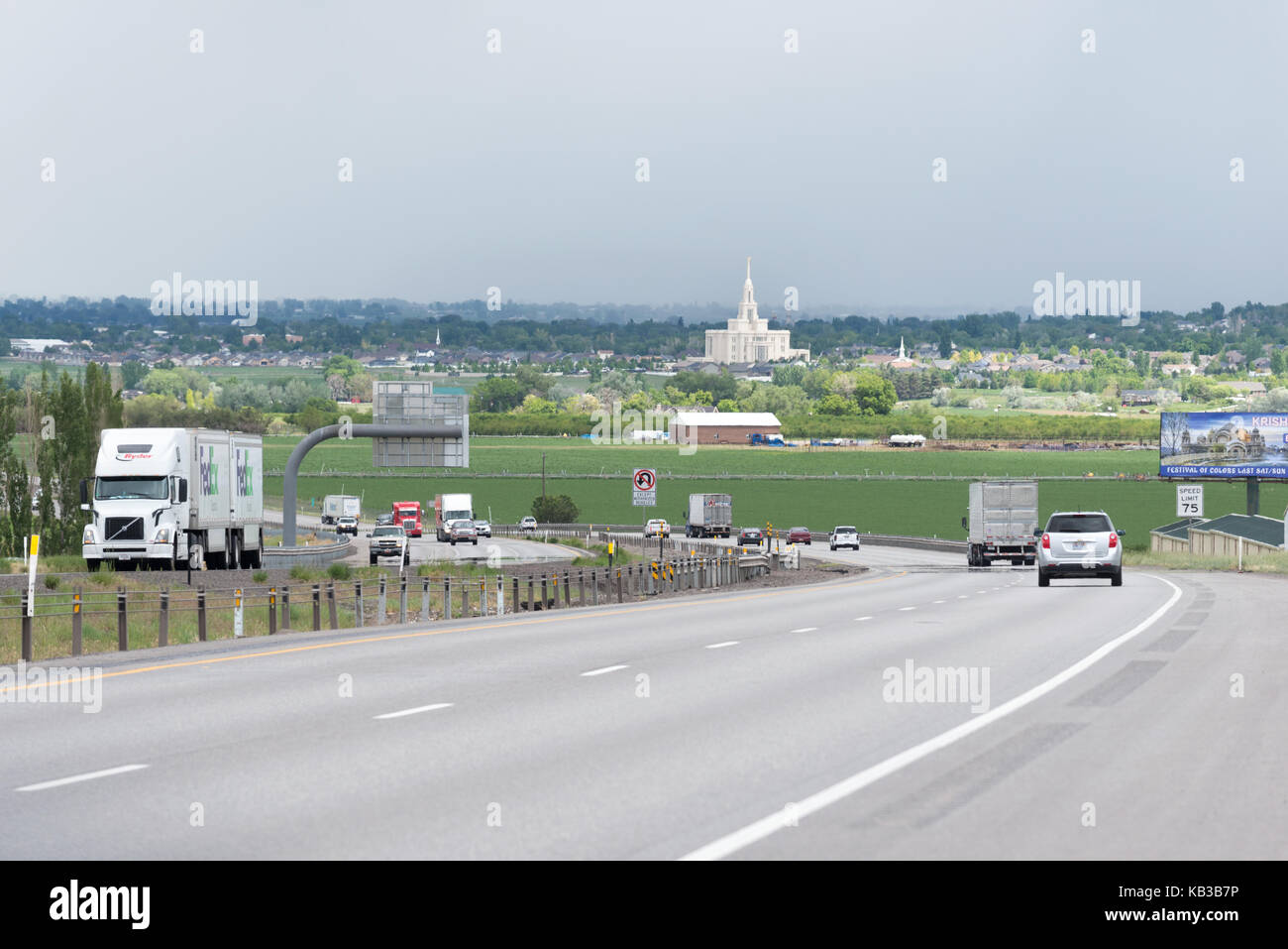 L'interstate 15 dans payson, Utah. Banque D'Images