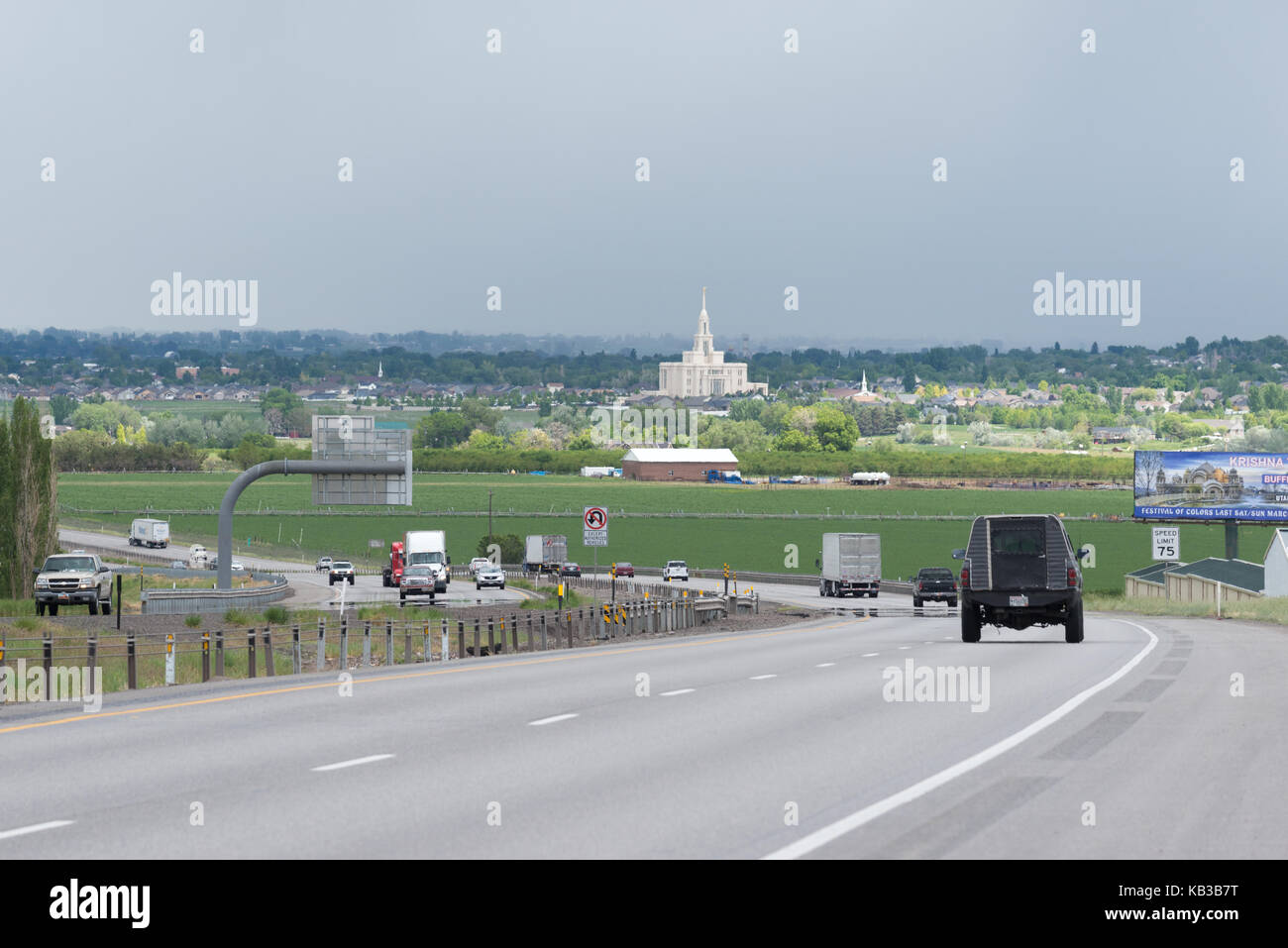 L'interstate 15 dans payson, Utah. Banque D'Images