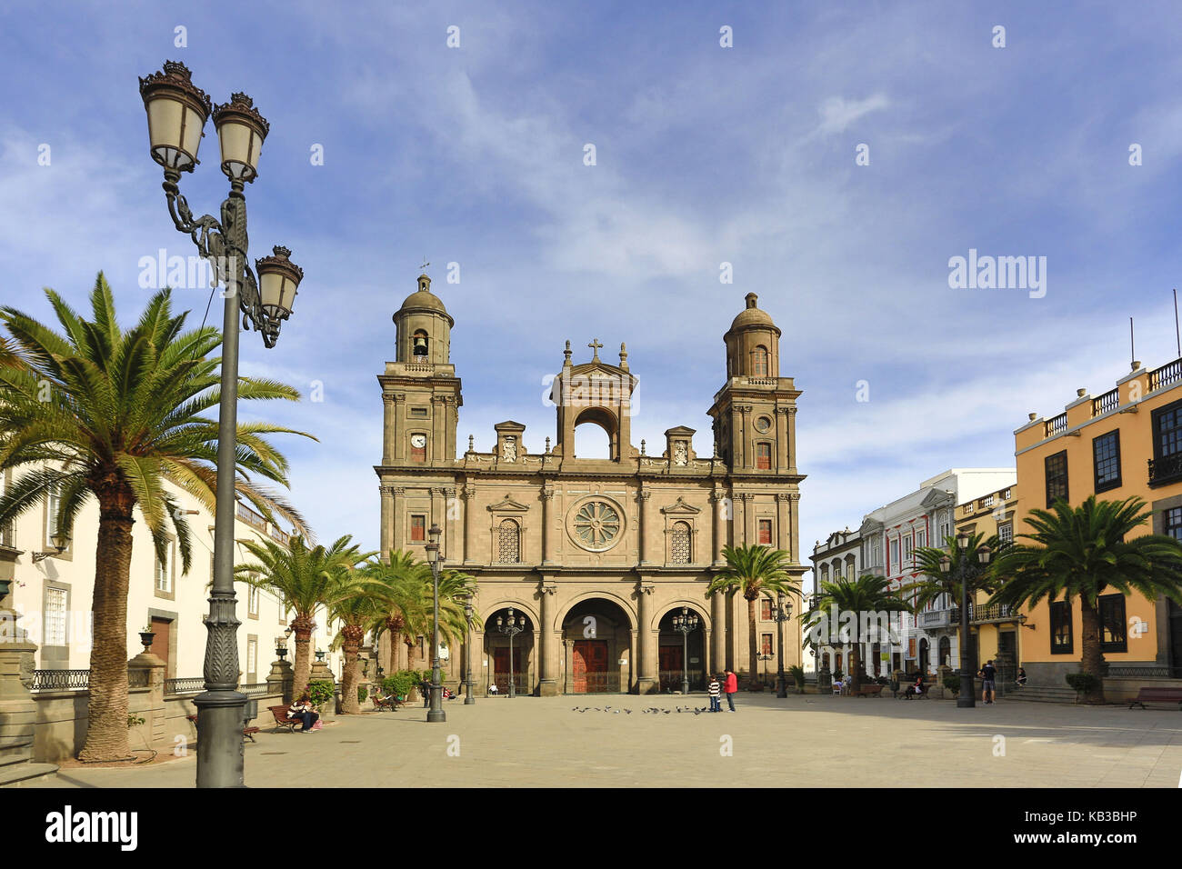 Espagne, canaries, Gran Canaria, las de Palma, la cathédrale, quartier vegueta de Santa Ana, Banque D'Images