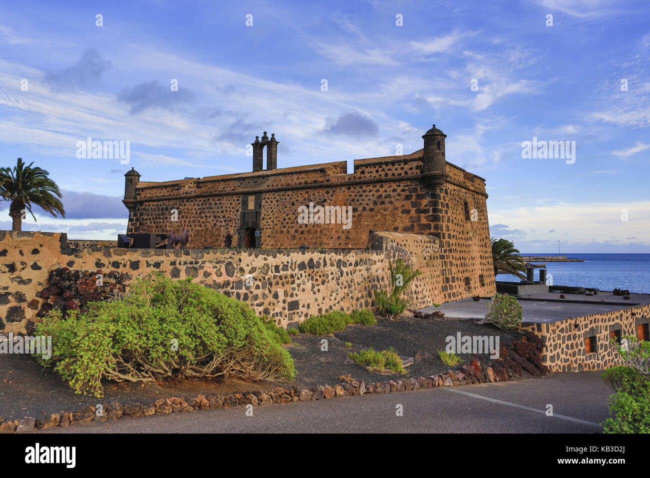 Espagne, îles Canaries, Lanzarote, Arrecife, Castillo de San Jose, Banque D'Images