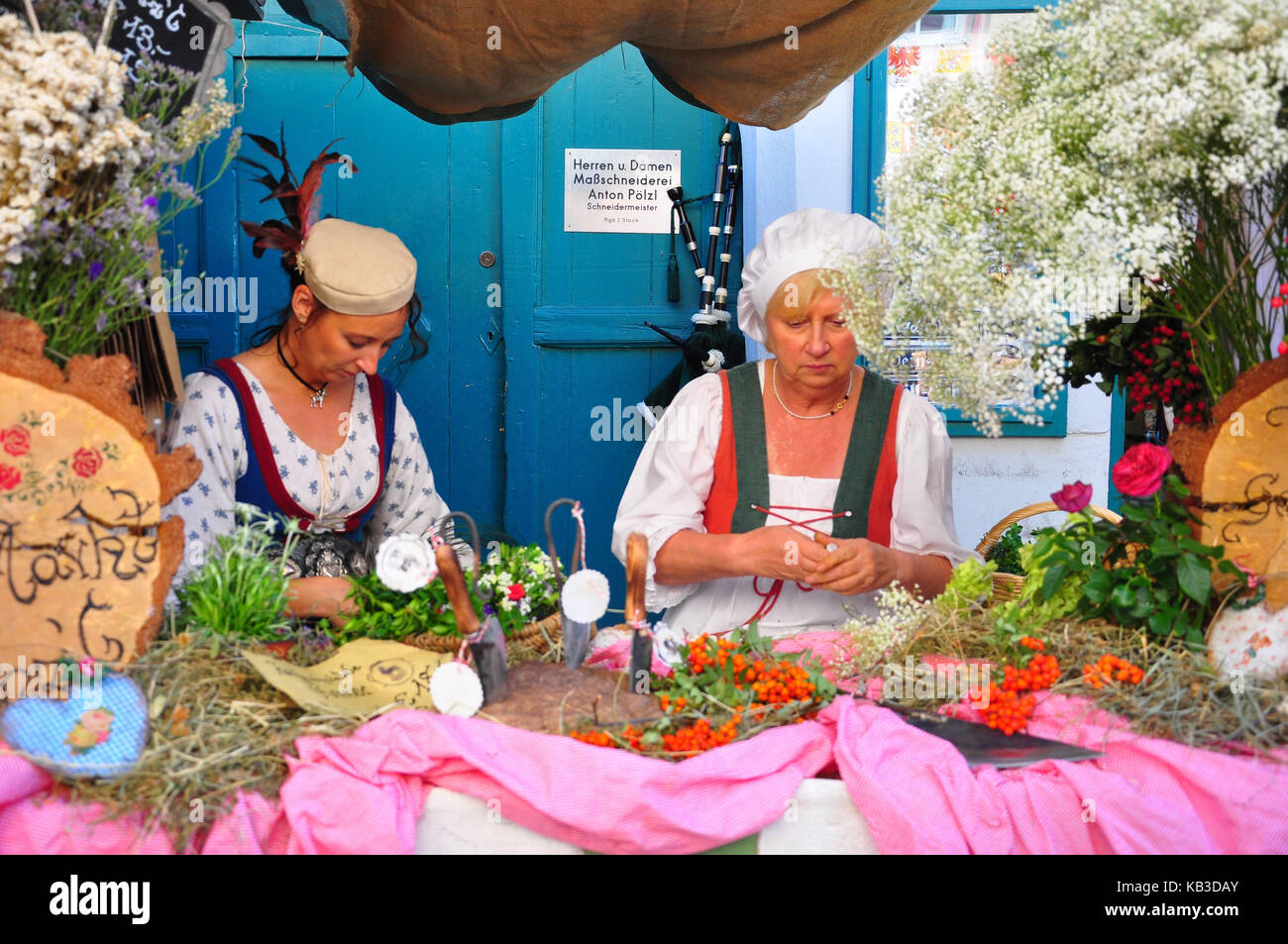 L'Allemagne, la Bavière, la vallée de l'Isar, mittenwald, marché, marché bozner devançant, moyen-âge, Banque D'Images