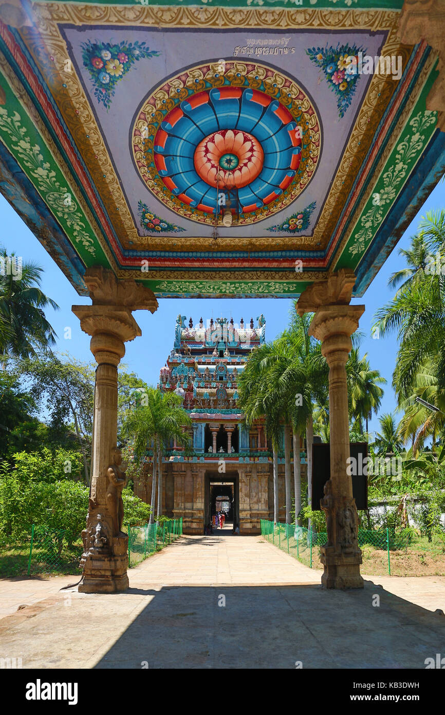 L'Inde, le Tamil Nadu, tiruchirappali, jambukeshwara temple, temple de Shiva Banque D'Images