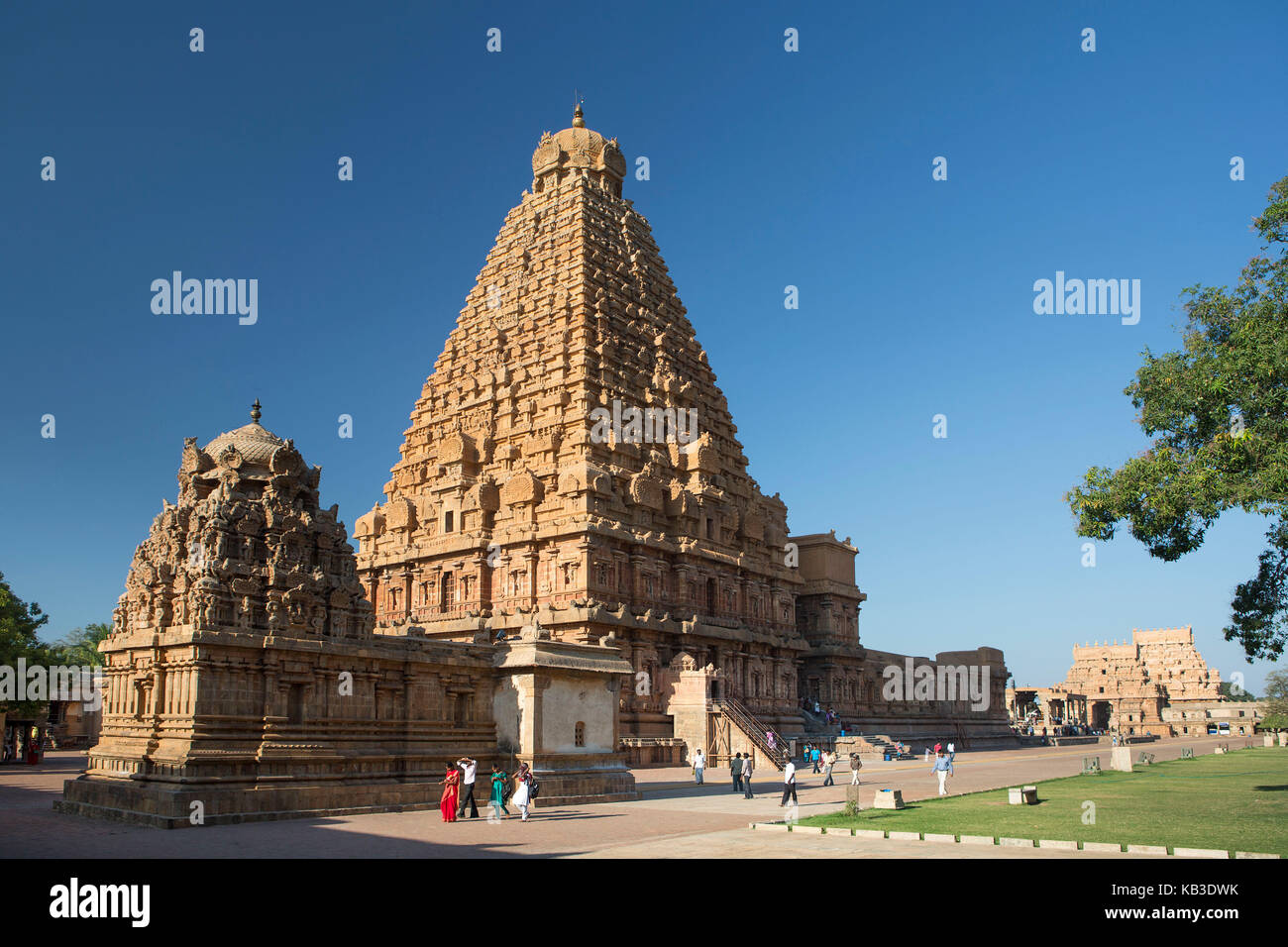 L'Inde, le Tamil Nadu, Thanjavur, temple brihadeshwara Banque D'Images