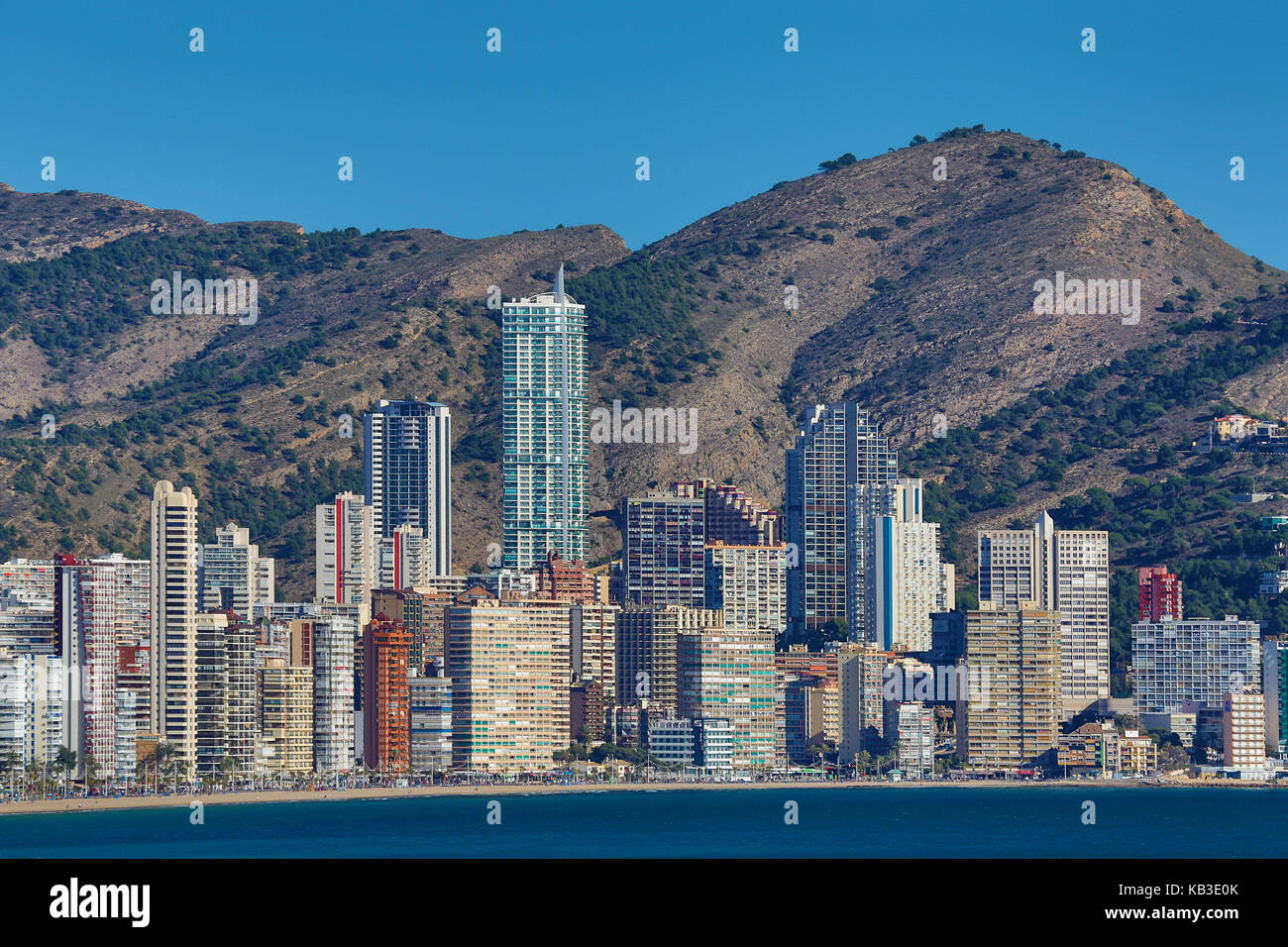 L'Espagne, la région de valence, province d'Alicante, Benidorm, Costa Blanca Banque D'Images