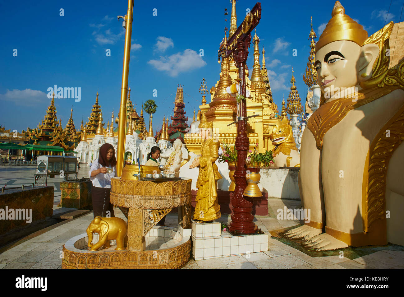 La pagode schwedagon, Myanmar, l'Asie, Banque D'Images