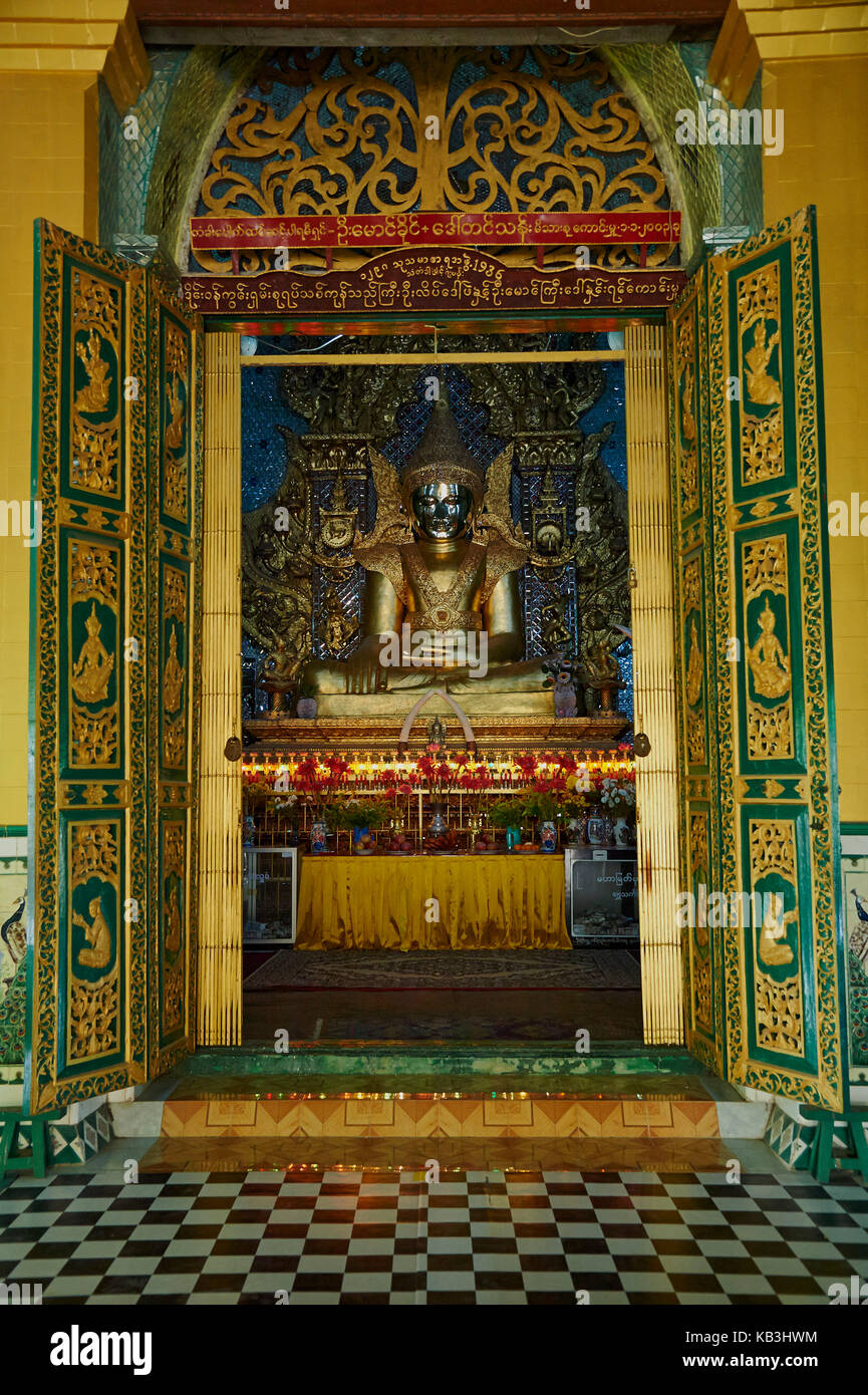 Temple mahamuni paya, le Myanmar, l'Asie, Banque D'Images