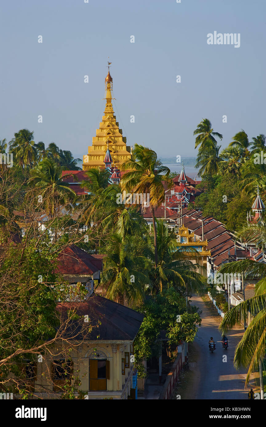 Voir à la temple mahamuni paya, le Myanmar, l'Asie, Banque D'Images