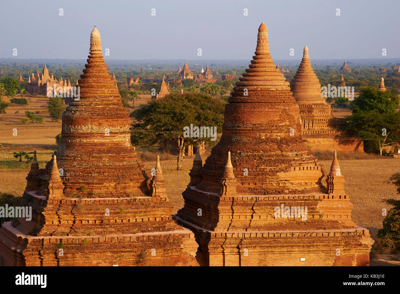Complexe des temples bagan, Myanmar, l'Asie, Banque D'Images
