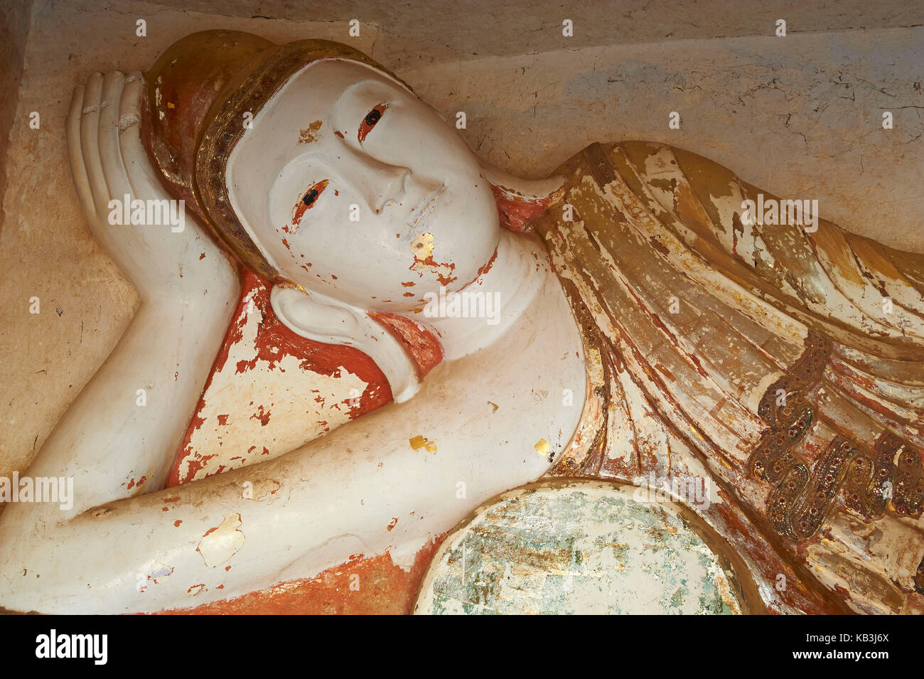 Statue de Bouddha du 15ème siècle, le Myanmar, l'Asie, Banque D'Images