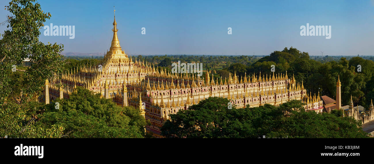 Temple thanboddhay, Monywa, Myanmar, l'Asie, Banque D'Images