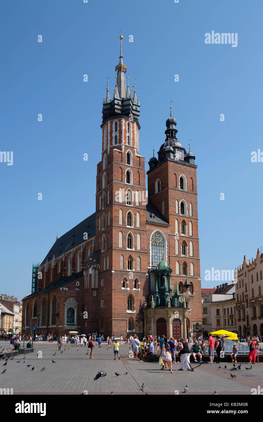 Église Notre Dame élevée au ciel, alias Saint Mary's Basilica, Cracovie, Pologne, Europe Banque D'Images