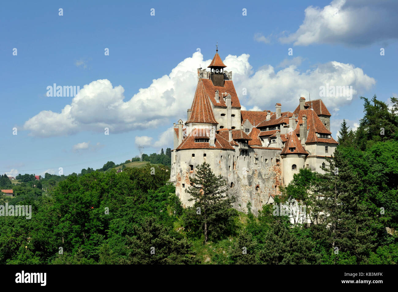 La Roumanie, la Transylvanie, les Carpates, le son, le premier château a été construit par les chevaliers teutoniques au xiiie siècle pour le contrôle passe des Carpates et protéger la Transylvanie Banque D'Images