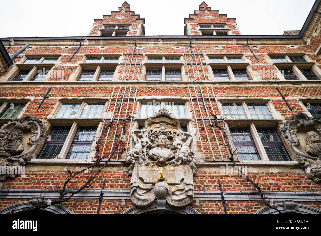 Belgique, Anvers, musée, musée Plantin-Moretus à la première imprimerie industrielle, vue sur cour Banque D'Images