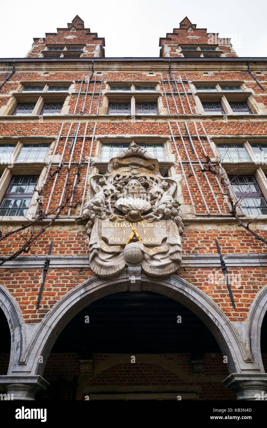 Belgique, Anvers, musée, musée Plantin-Moretus à la première imprimerie industrielle, vue sur cour Banque D'Images