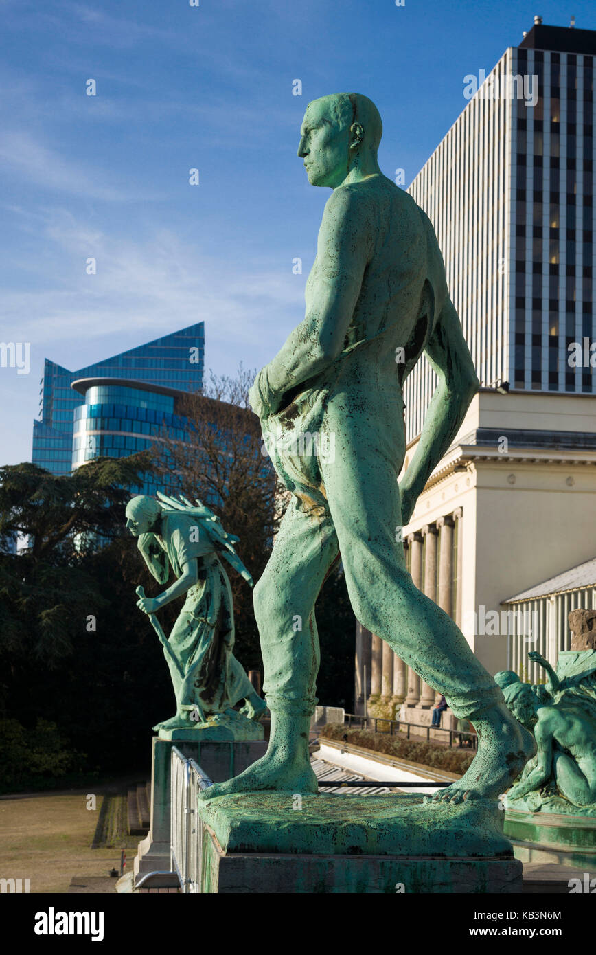 Belgique, Bruxelles, le jardin botanique, les jardins botaniques, des statues Banque D'Images