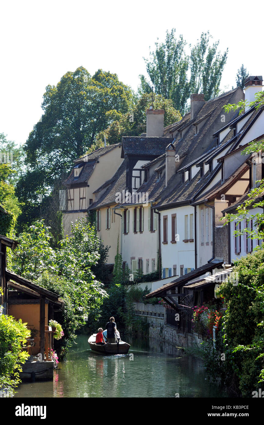 France, Alsace, Colmar, la petite Venise, quartier de la krutenau et de la rivière (la lauch) Banque D'Images