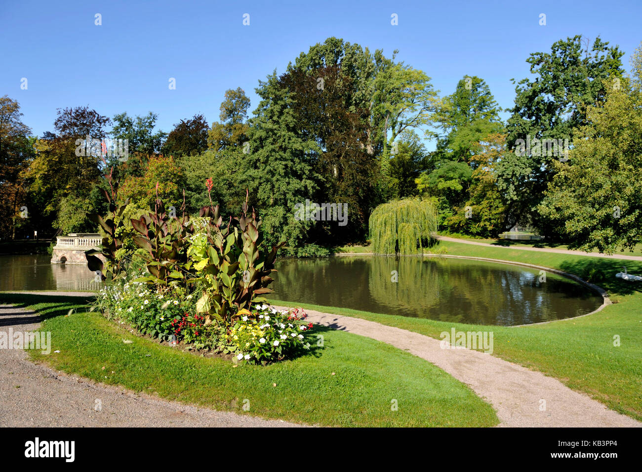 La France, Bas Rhin, Strasbourg, le parc de l'orangerie Photo Stock - Alamy
