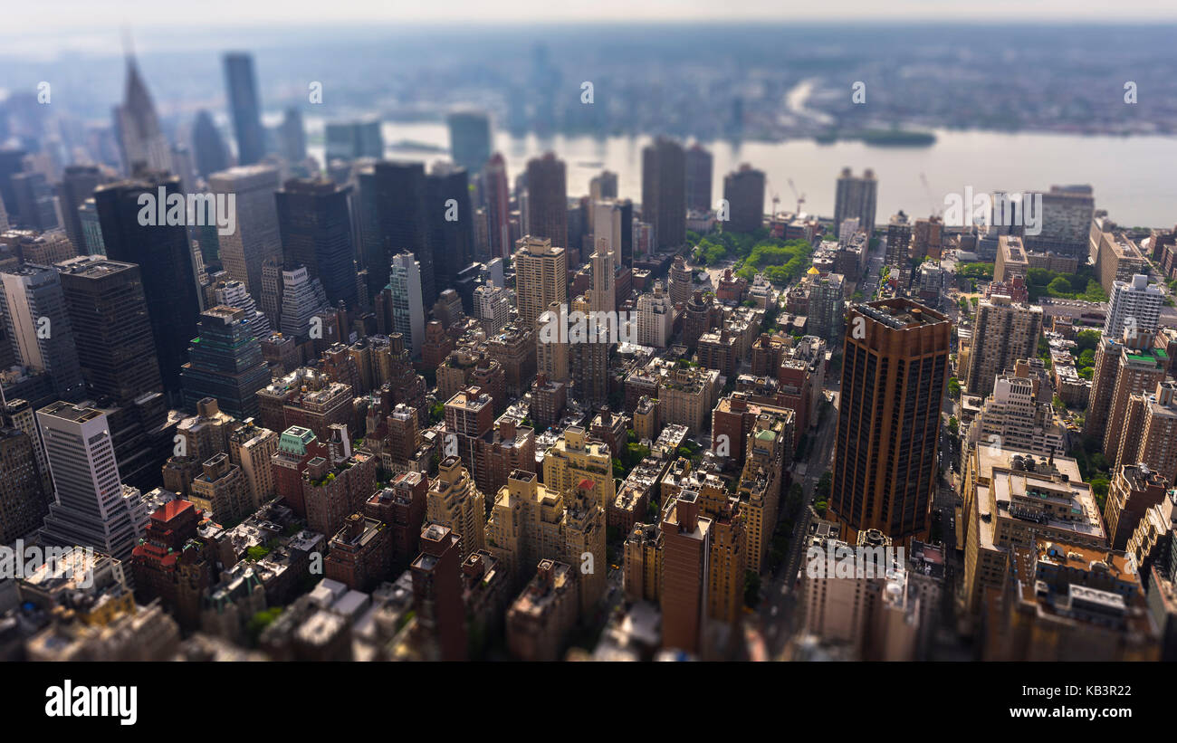 Vue aérienne de Manhattan, New York, USA Banque D'Images