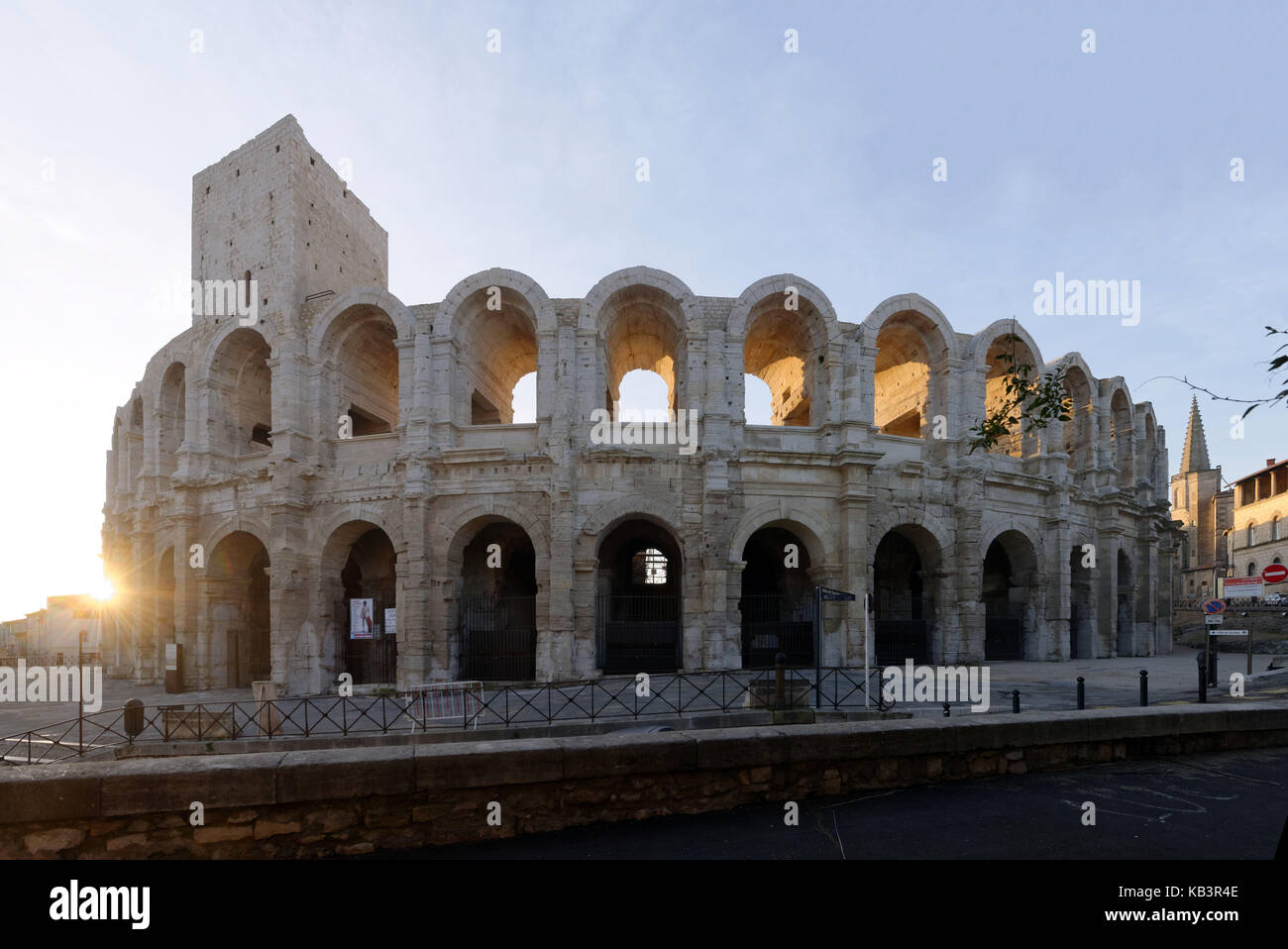 France, Bouches du Rhône, Arles, les arènes, l'amphithéâtre romain de 80 à 90 ma, inscrite au patrimoine mondial de l'UNESCO Banque D'Images