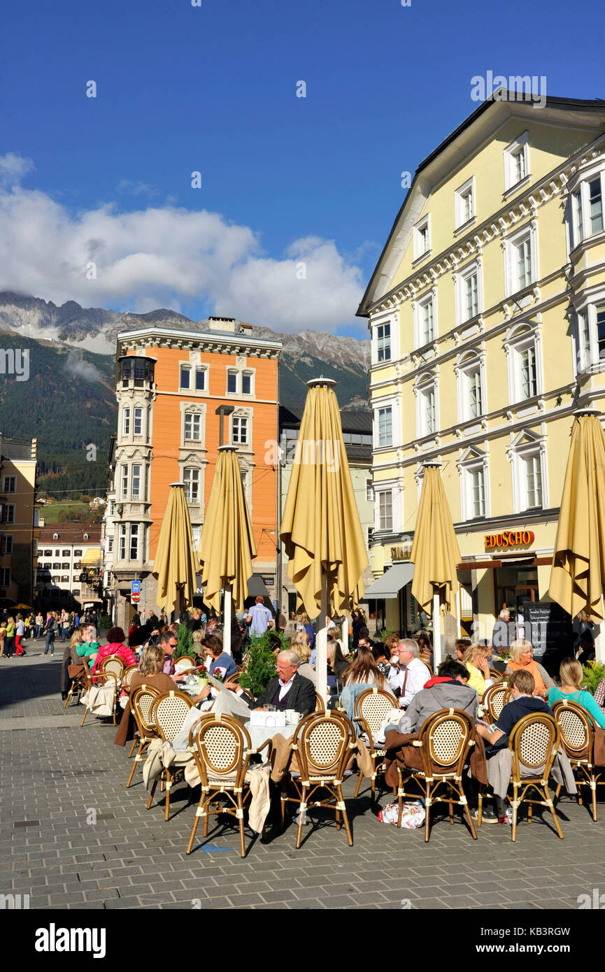 Autriche, Tyrol, Innsbruck, maria-theresien strasse (rue) Banque D'Images