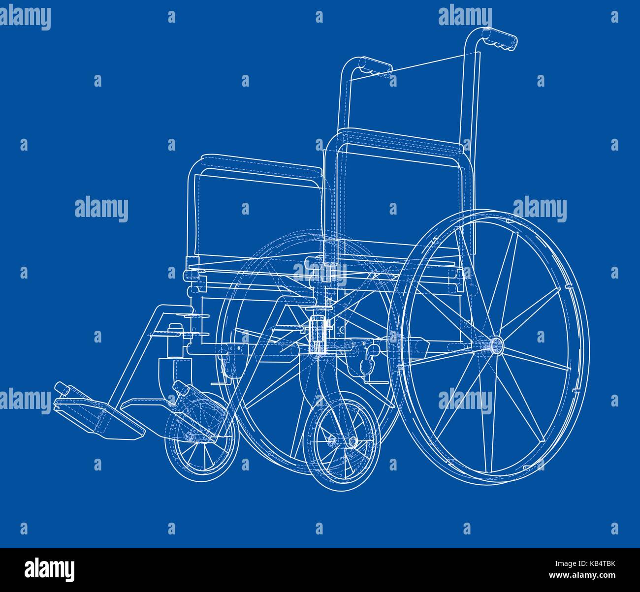 Croquis de fauteuil roulant. vector Illustration de Vecteur