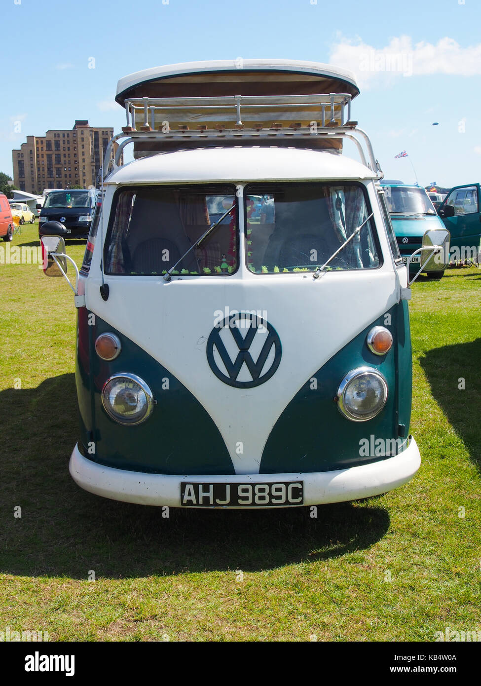 Un beachbuggin à vw campervan campervan rencontrez, Southsea, Portsmouth Banque D'Images