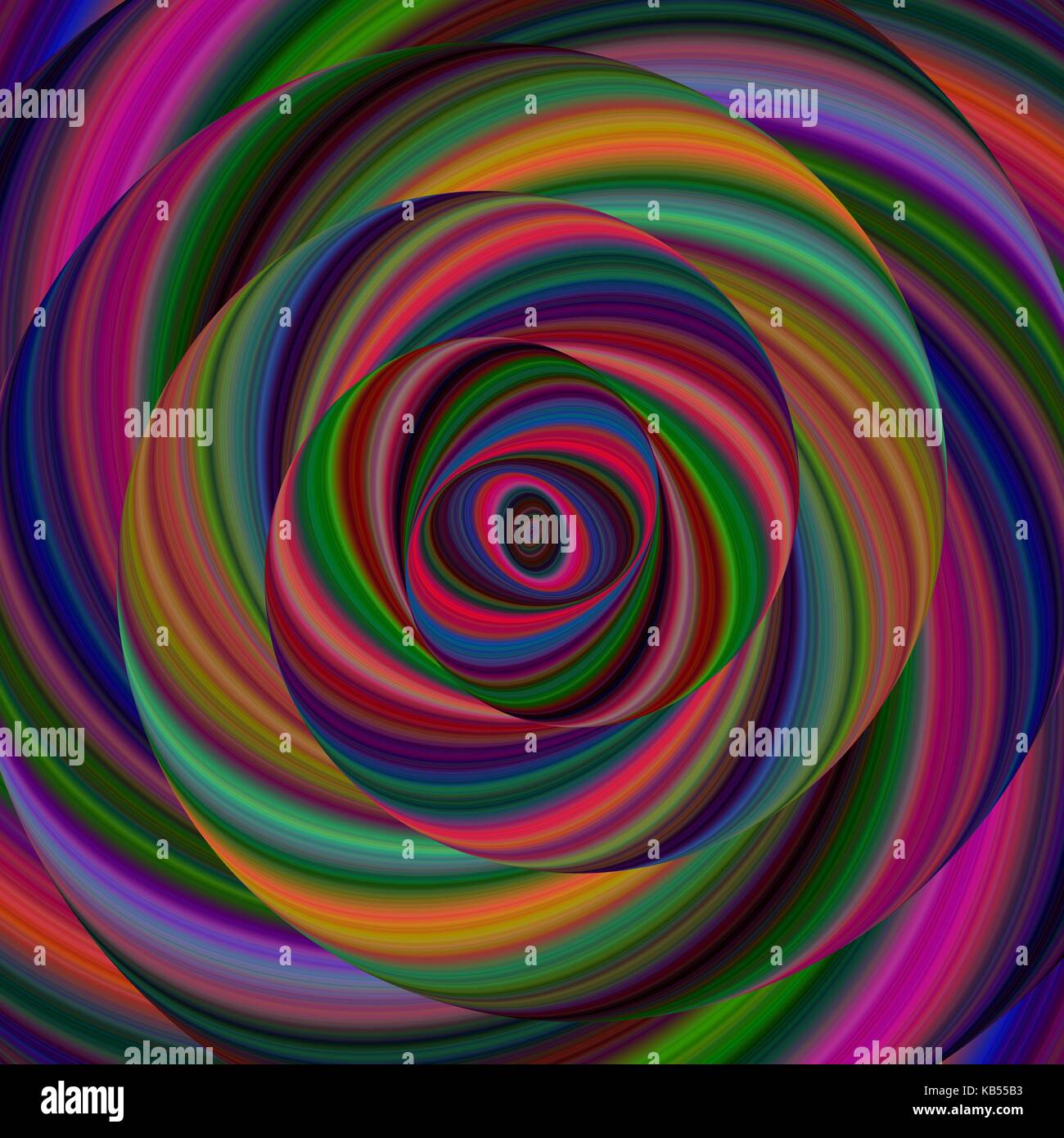 Ellipse de couleur de fond de la conception en spirale fractale Illustration de Vecteur