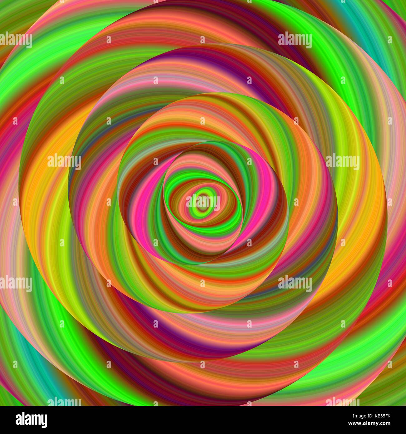 Ellipse de couleur de fond de la conception en spirale fractale Illustration de Vecteur