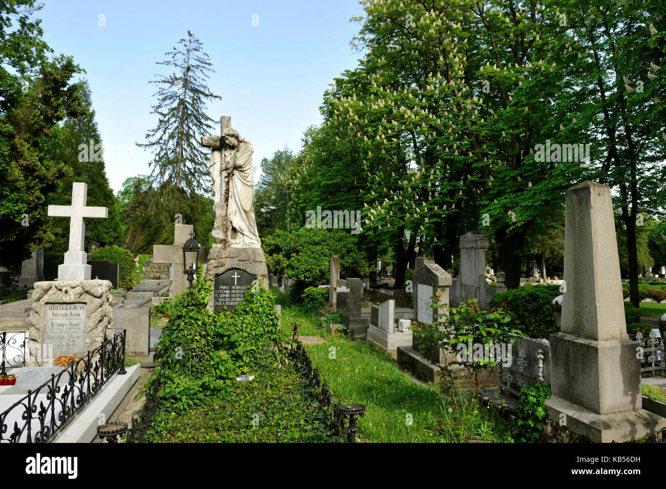 Croatie, Zagreb, mirogoj cemetery, l'un des plus grands d'Europe, voyage, Banque D'Images