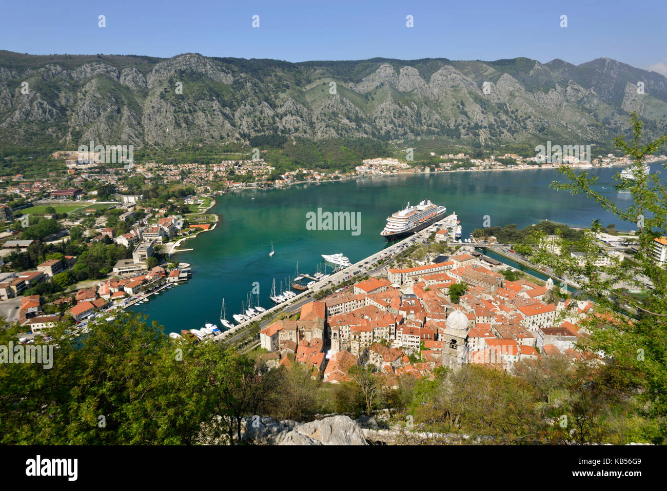 Le Monténégro, côte adriatique, baie de Kotor, vieille ville de Kotor, classée au patrimoine mondial de l'UNESCO Banque D'Images