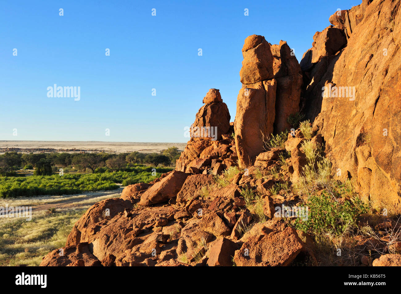 La Namibie, erongo, damaraland, et la vallée de la rivière ugab brandberg Banque D'Images