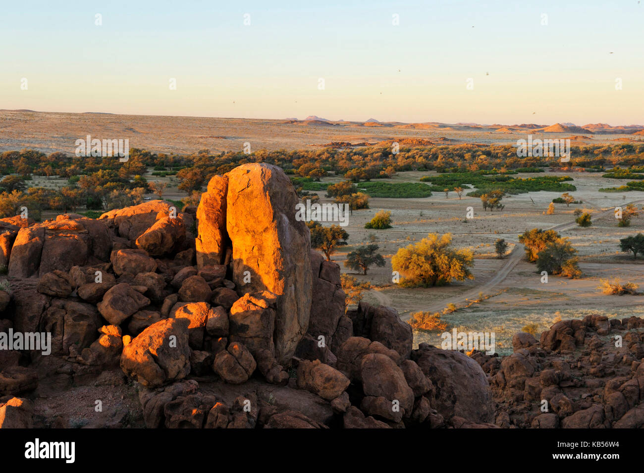 La Namibie, erongo, damaraland, et la vallée de la rivière ugab brandberg Banque D'Images