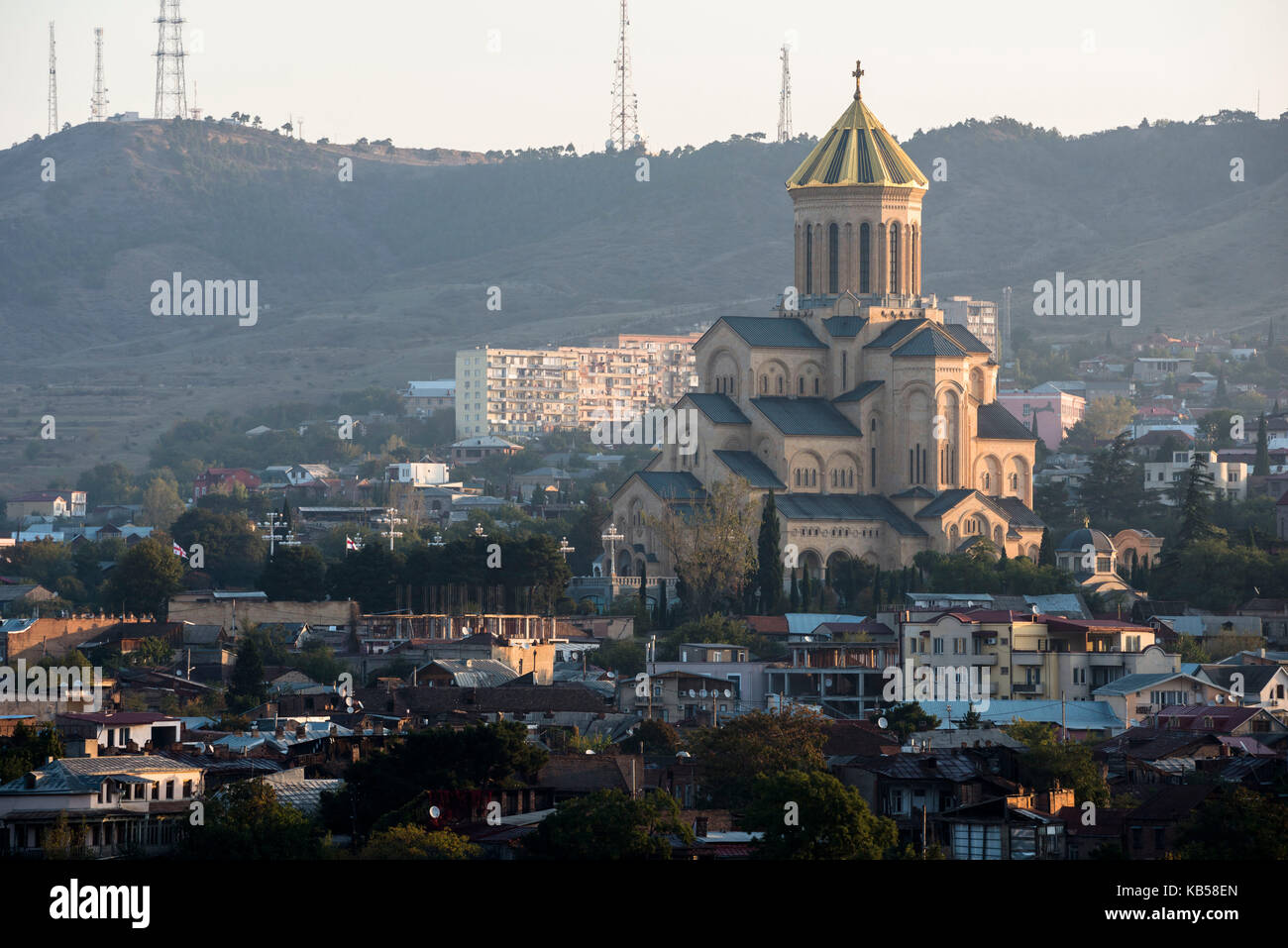 La cathédrale Holy Trinity, sameba, Tbilissi, Géorgie, orthodoxe, église, religion Banque D'Images