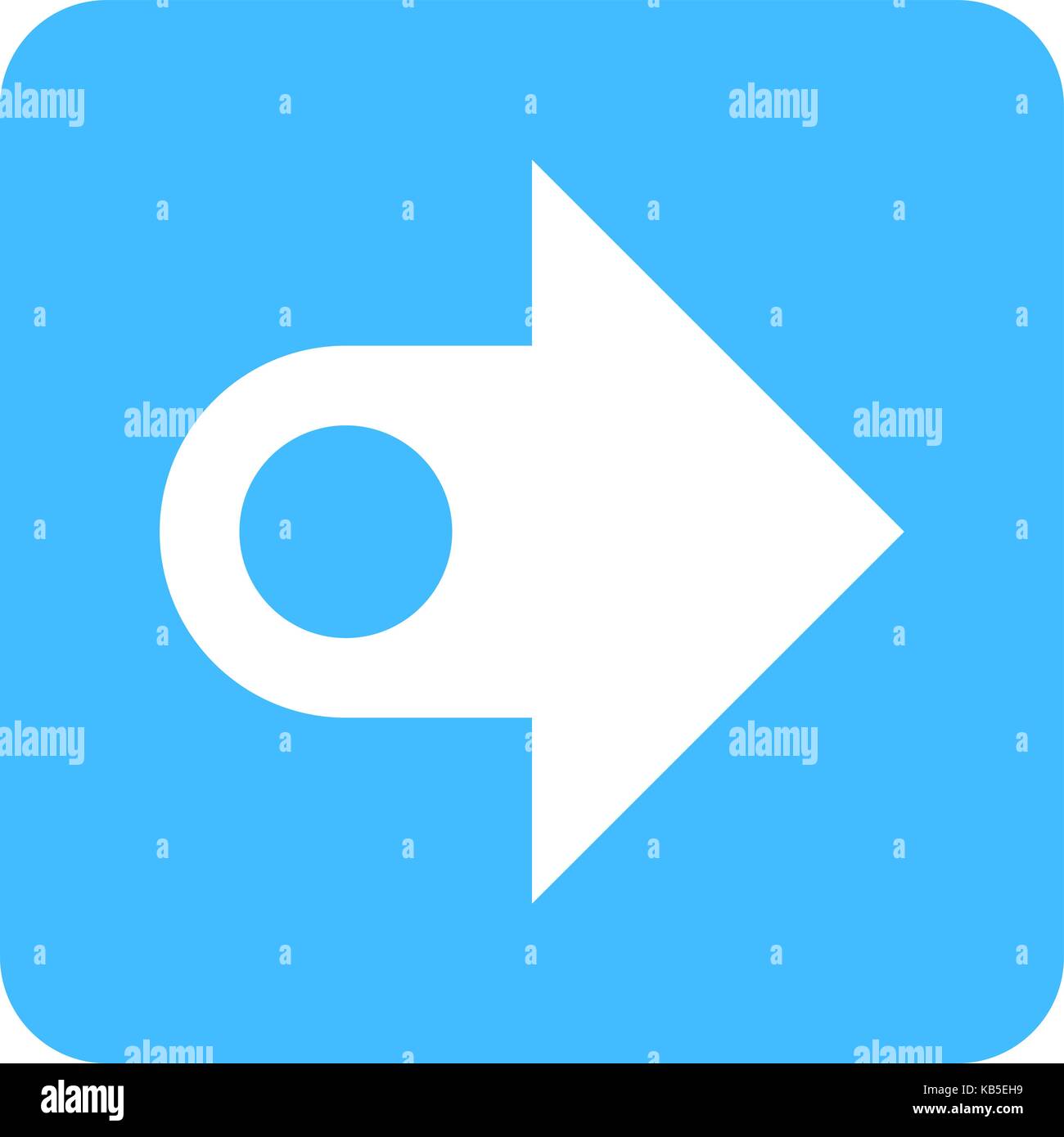 L'utiliser dans tous vos projets. panneau de flèche dans l'icône carré créé en télévision. style recolorable rapide et simple élément graphique dans vector illustration Illustration de Vecteur