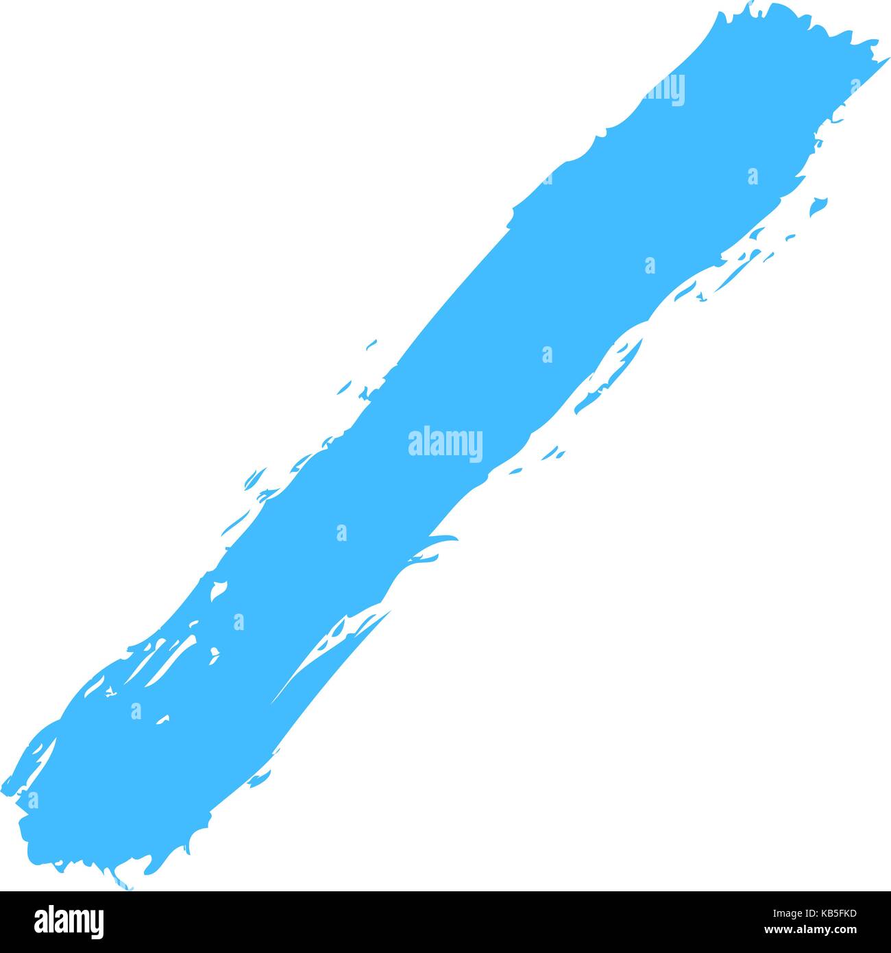 Pinceau peinture bleu encre dessin créé en technique. fait main recolorable facile et rapide dans l'élément graphique dans le vector illustration Illustration de Vecteur