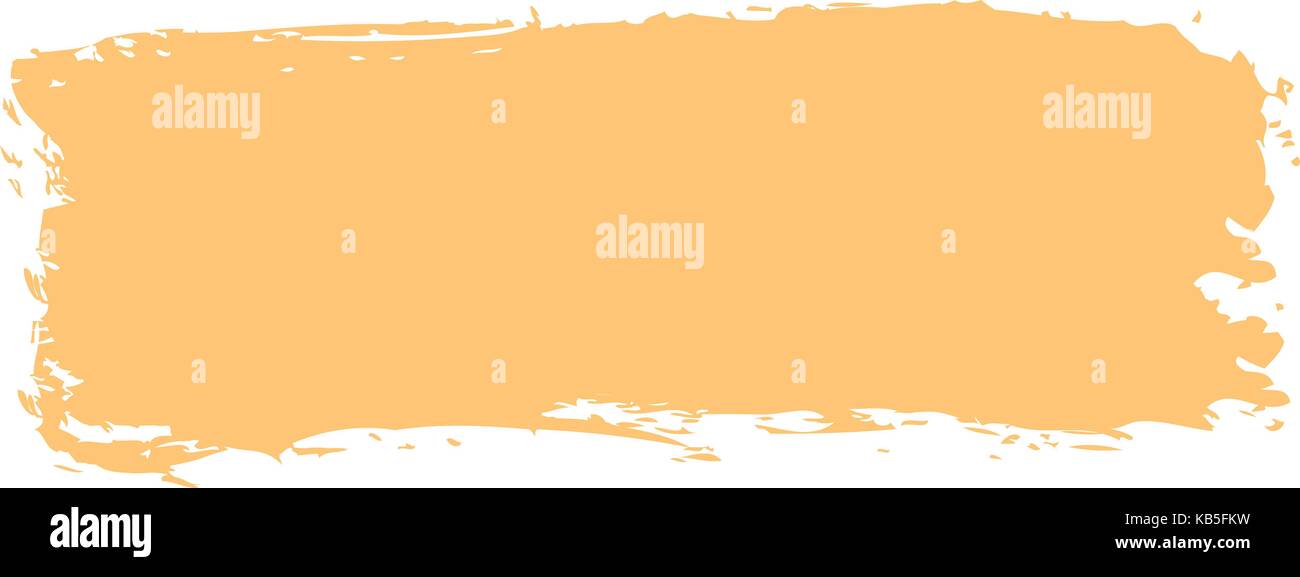 Coup de pinceau peinture jaune encre dessin créé à la main facile et rapide. technique recolorable élément graphique dans vector illustration Illustration de Vecteur