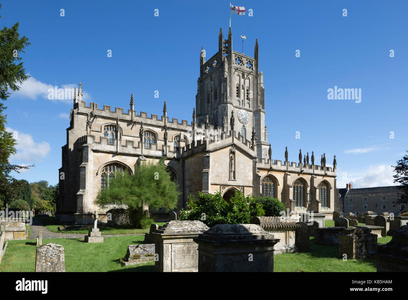 Eglise Sainte-Marie, Fairford, Cotswolds, Gloucestershire, Angleterre, Royaume-Uni, Europe Banque D'Images