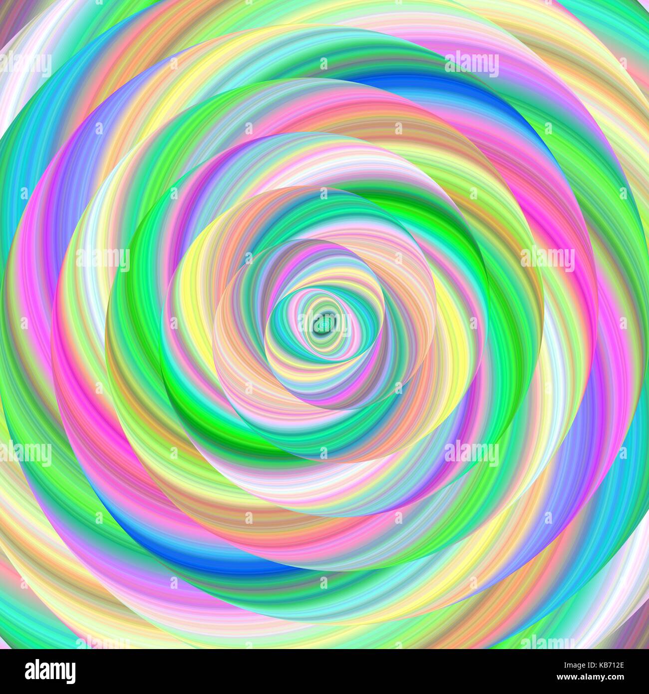 Ellipse de couleur de fond de la conception en spirale fractale Illustration de Vecteur