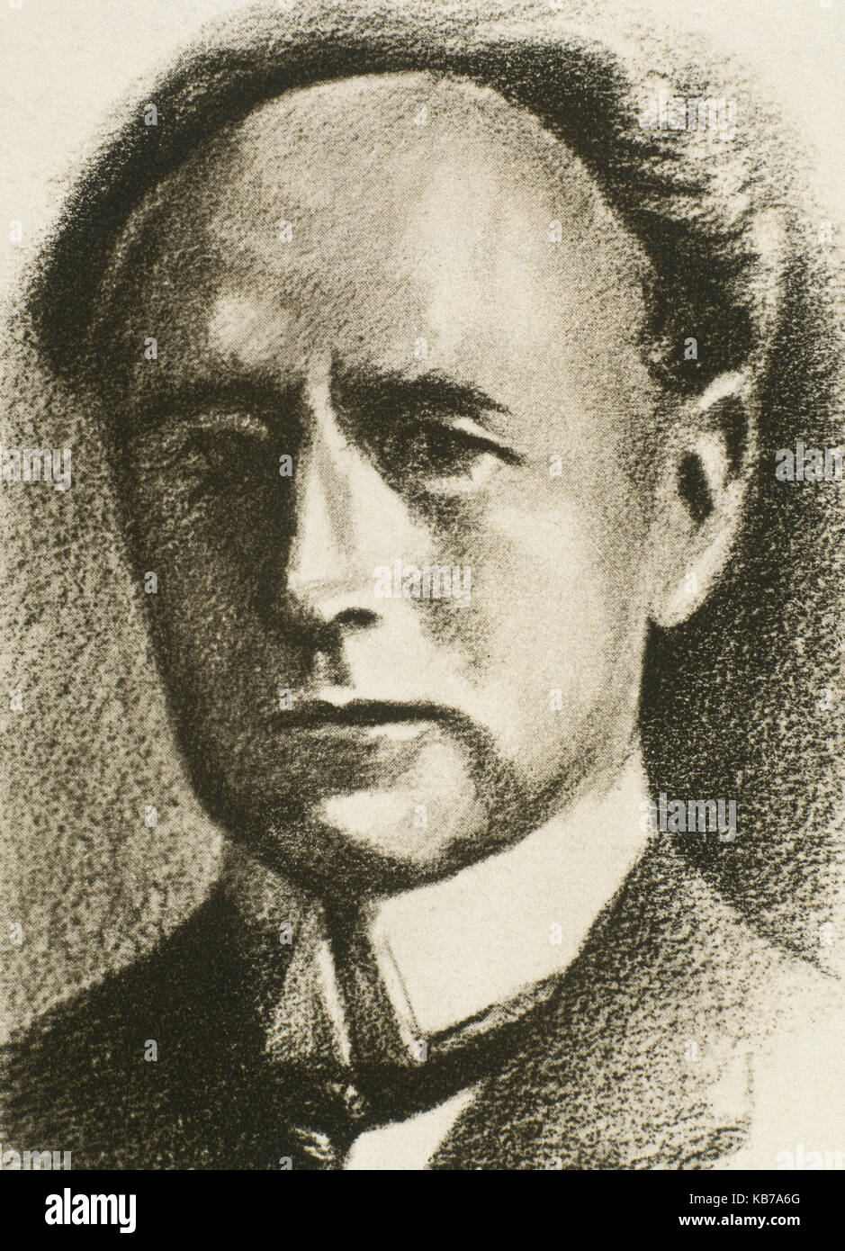 Felix Weingartner (1863-1942). d'orchestre autrichien, le compositeur et pianiste. portrait. dessin. Banque D'Images