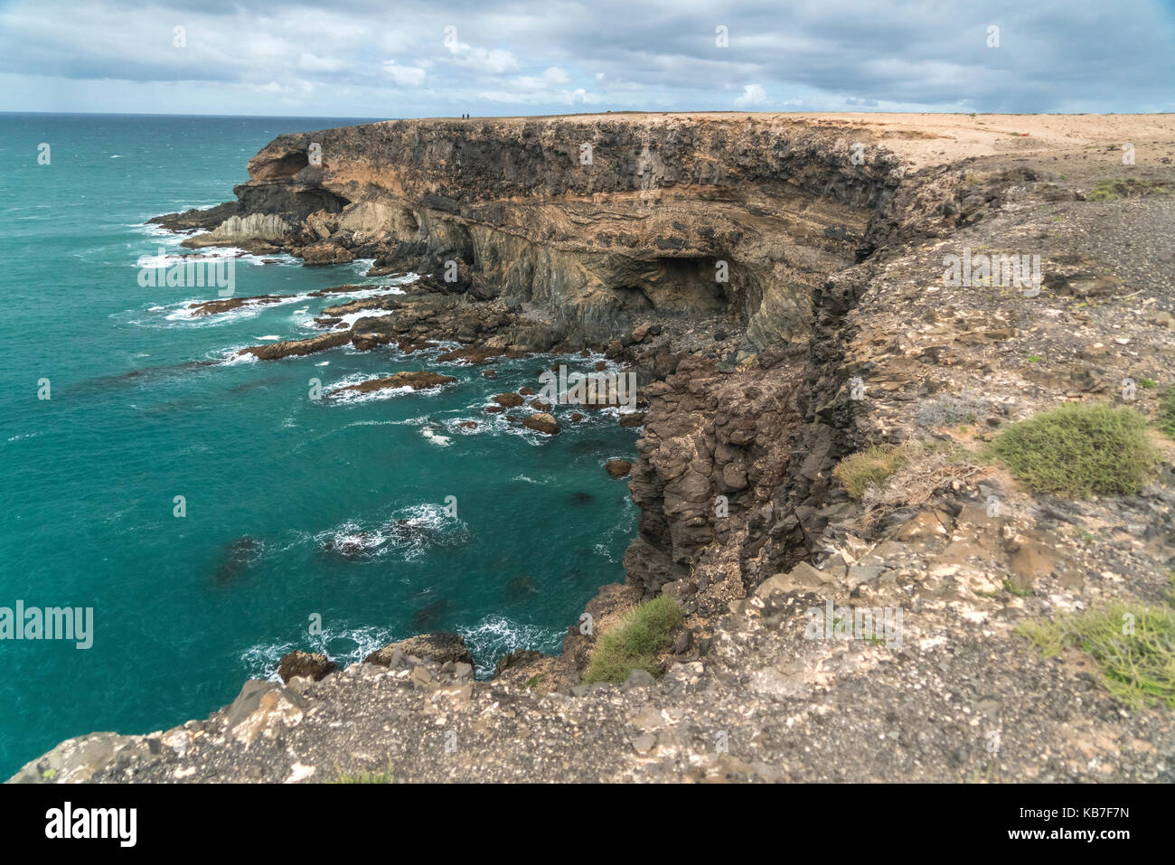 Felsküste BEI Ajuy, Kanarische Inseln, Espagnol | côte rocheuse près d'Ajuy, Fuerteventura, Iles Canaries, Espagne Banque D'Images