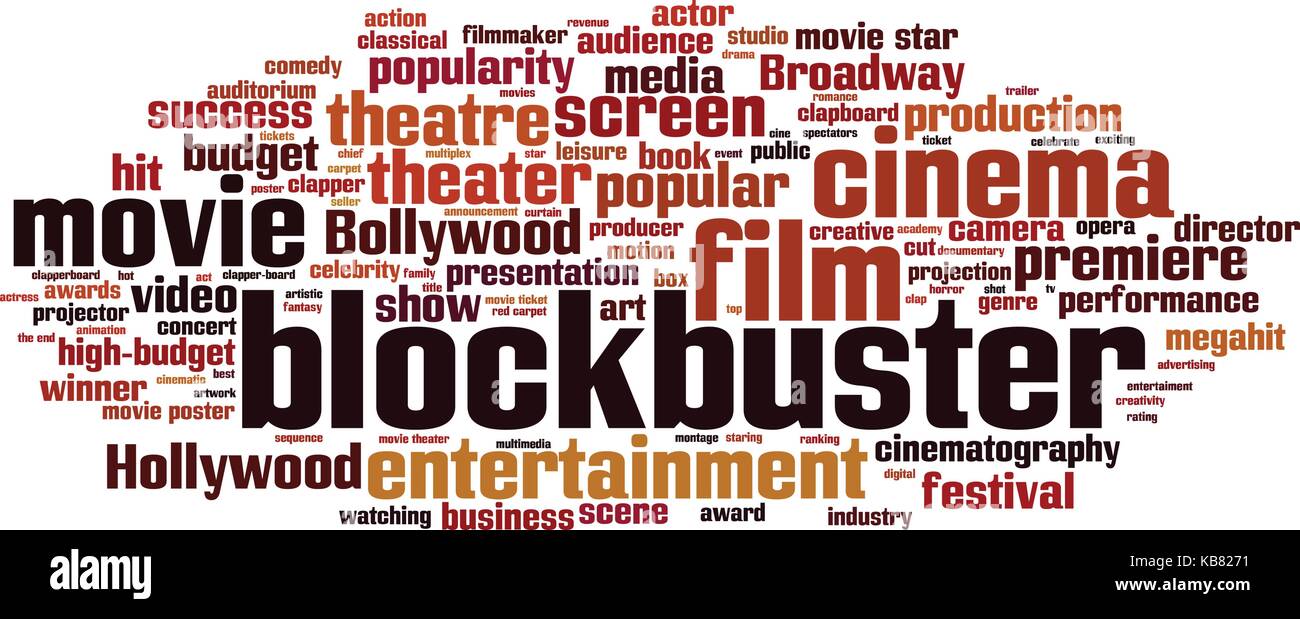 Mot blockbuster concept cloud. vector illustration Illustration de Vecteur