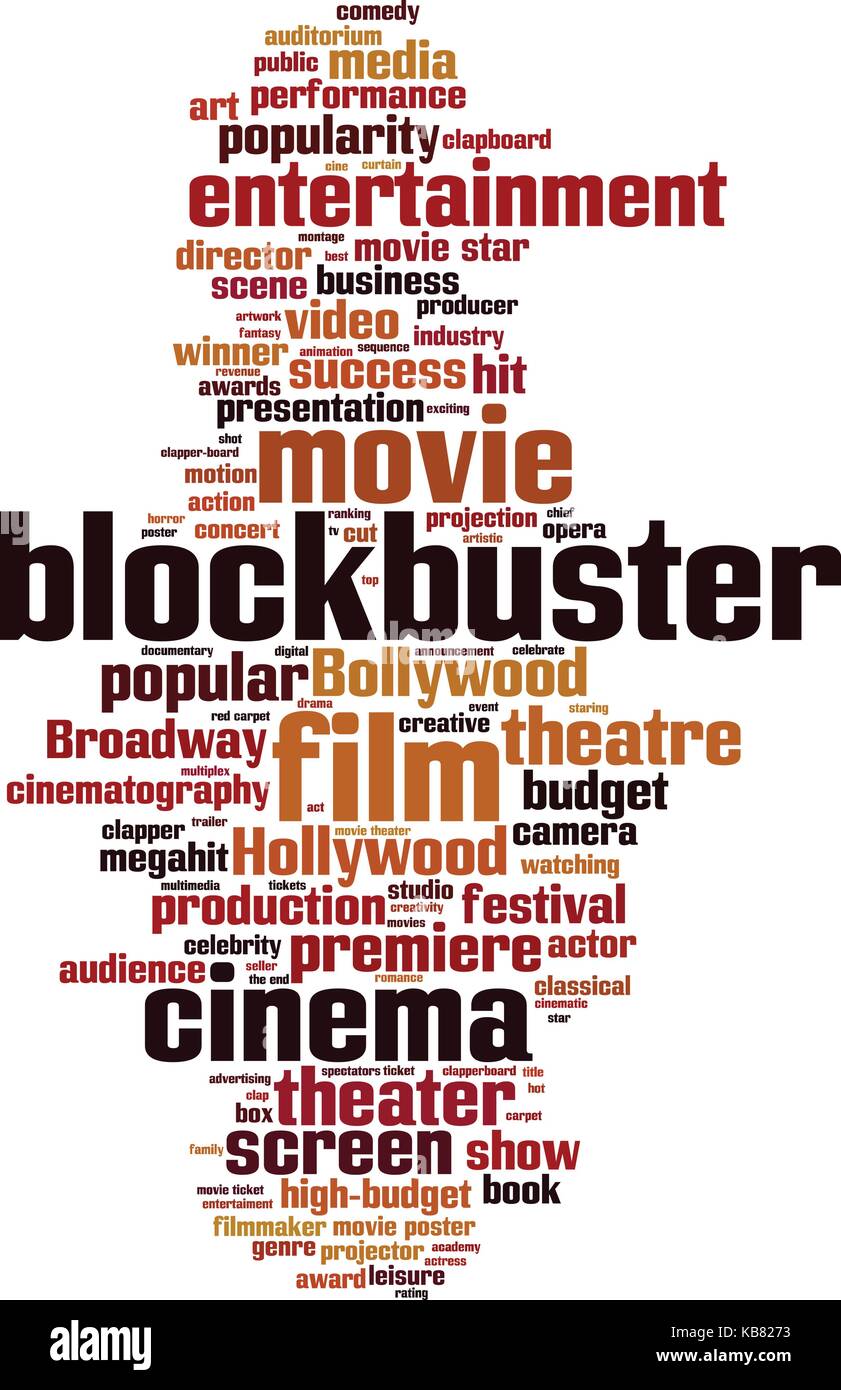 Mot blockbuster concept cloud. vector illustration Illustration de Vecteur