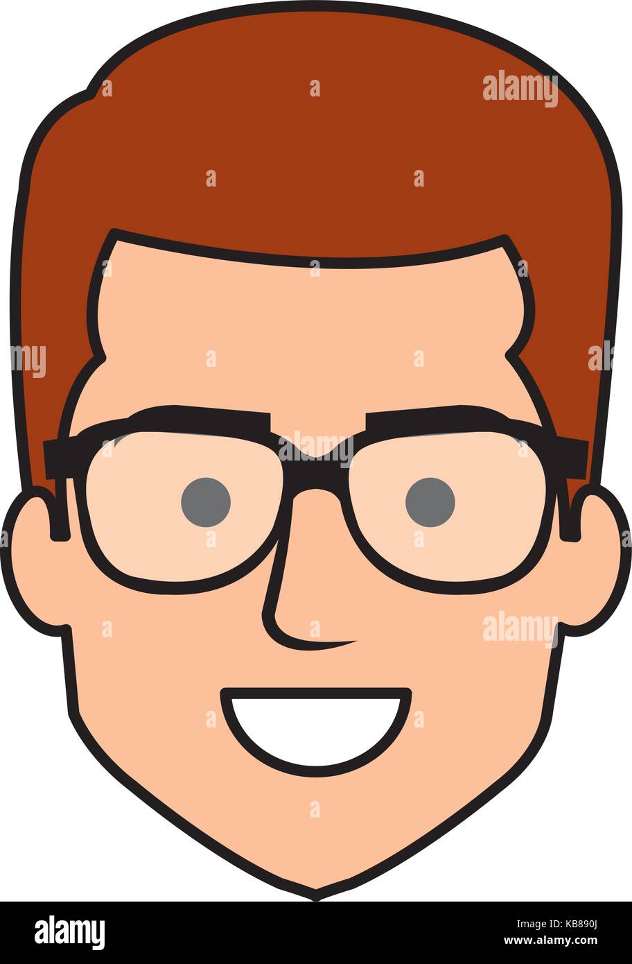 Tête de jeune homme de caractère avatar design illustration vectorielle ...
