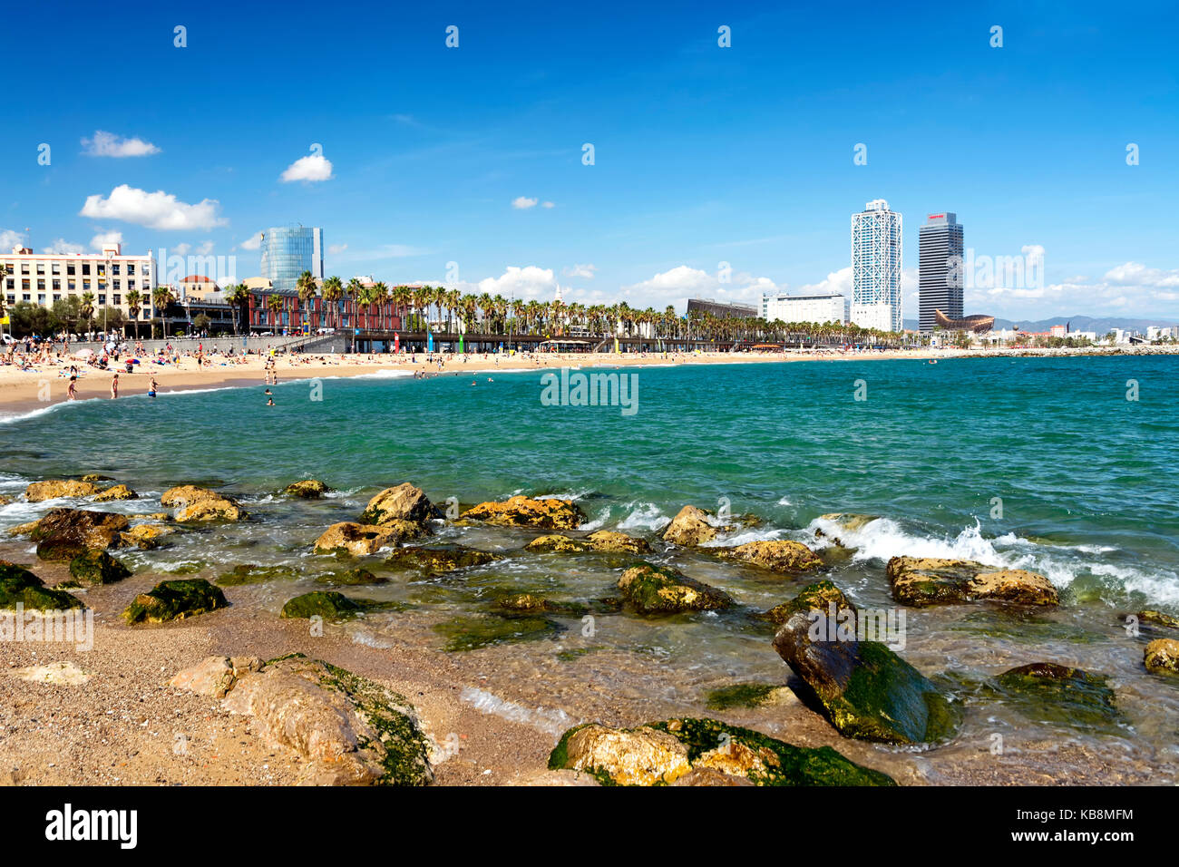 Côte de Barcelone en 20 septembre 2017, l'Espagne. Banque D'Images
