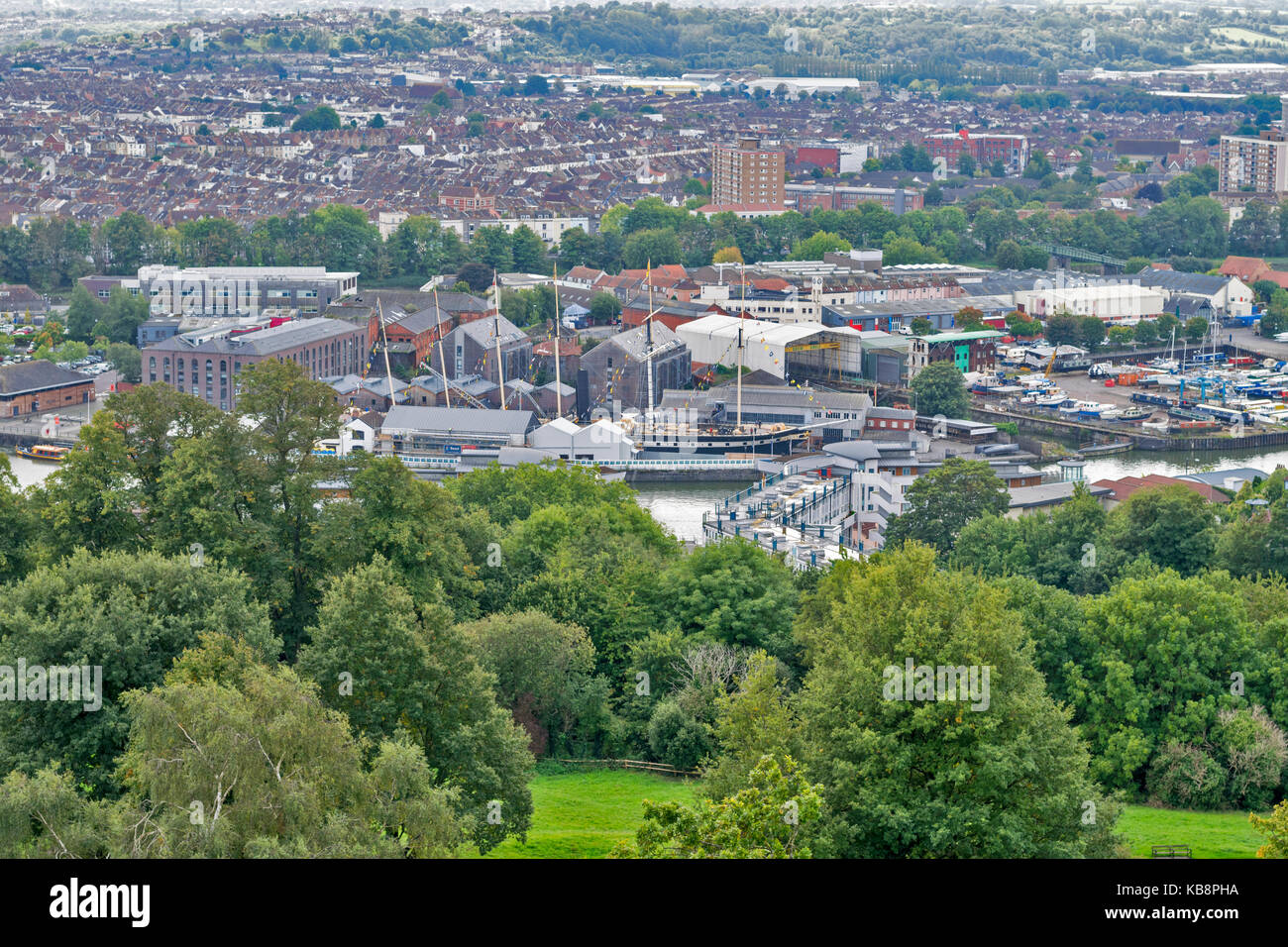 Le CENTRE-VILLE DE BRISTOL EN ANGLETERRE LA TOUR CABOT BRANDON HILL VIEW SS GREAT BRITAIN Banque D'Images